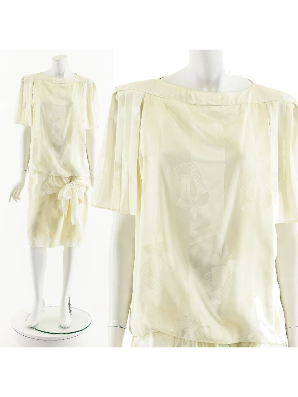 White Drop Waist Satin Dress Flapper Dress